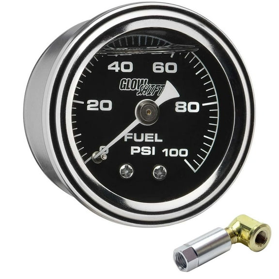 Liquid Filled Mechanical 100 PSI Fuel Pressure Gauge for Chevy LS1 LS2 LS3 LS6