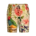 thumbnail image 4 of Naloa Vintage Bird Men's Short Pajama Pants, Lounge Comfort Shorts with Elasticized Waistband and Side Pockets - 4X-Large, 4 of 9