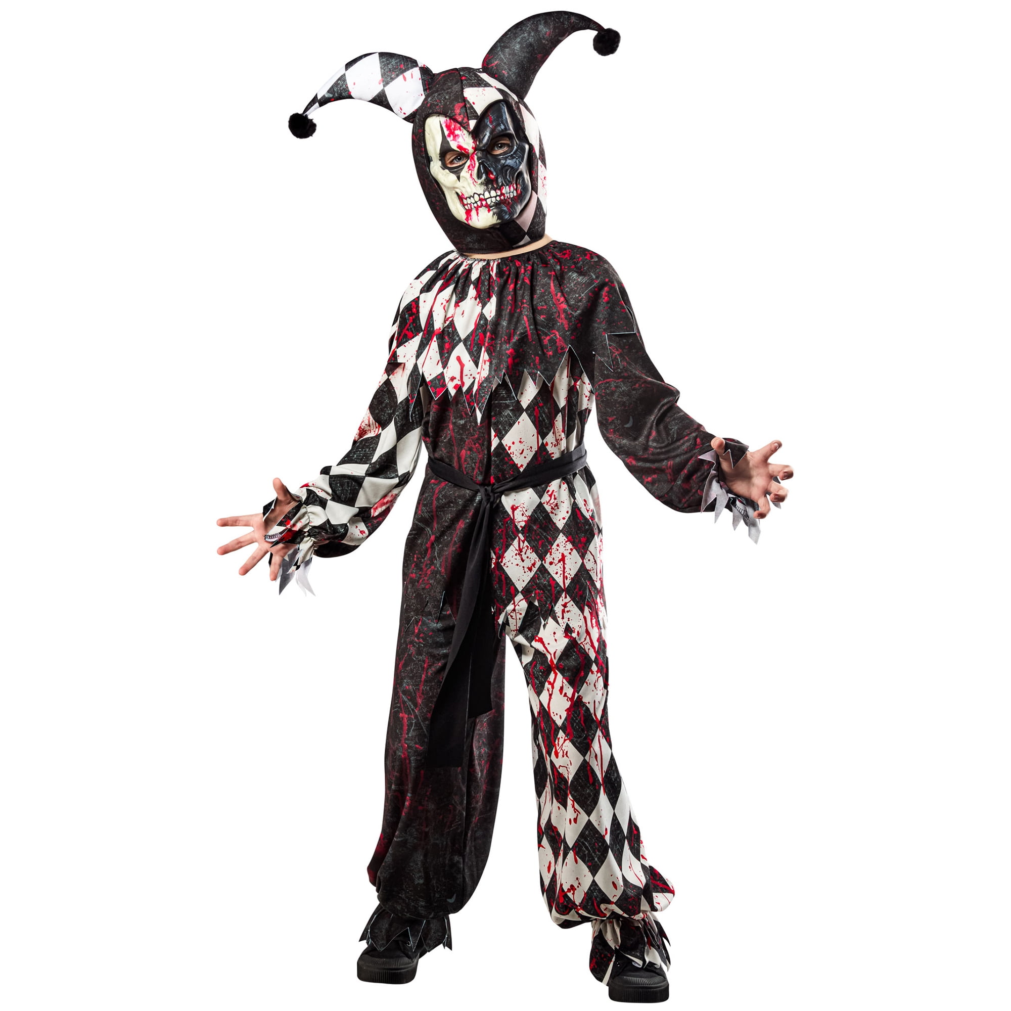 Rubies Bloody Jester Costume for Kids Boys Small