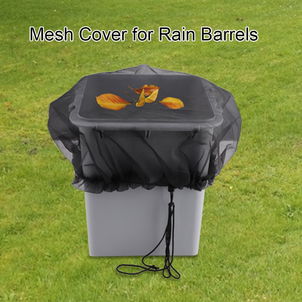 Mesh Cover Netting For Outdoor Garden Rain Barrels Water Collection Buckets Tank 