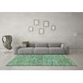 thumbnail image 3 of Ahgly Company Indoor Square Abstract Light Blue Modern Area Rugs, 7' Square, 3 of 4