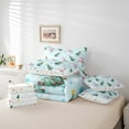 thumbnail image 5 of Feelyou Cartoon Xmas Tree Bedding Comforter Set 7 Pieces for Teen, Blue Love Heart Full Bedding Set, Kawaii Christmas Snowman Reversible Fitted Sheet Flat Sheet, Lightweight Room Decor, 5 of 7