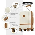 thumbnail image 2 of Joyway 3-Piece Carry-On Luggage Set with Spinner Wheels TSA Lock, Lightweight Hardshell Set, 2 of 6
