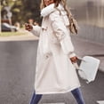 thumbnail image 4 of Gibobby Chamarra larga mujer, Chaqueta de larga de plumón de pato con capucha para mujer, ligera, gruesa para invierno(Blanco,XG), 4 of 5