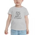 thumbnail image 2 of Stay Calm And Keep It Strange Cute Toddler T-Shirts for Boys Girls (Gray, Youth L), 2 of 5