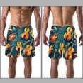 thumbnail image 3 of luoweisi Men's Beach Shorts Quick Dry Swim Trunks with Mesh Lining Musical Instrument L, 3 of 5