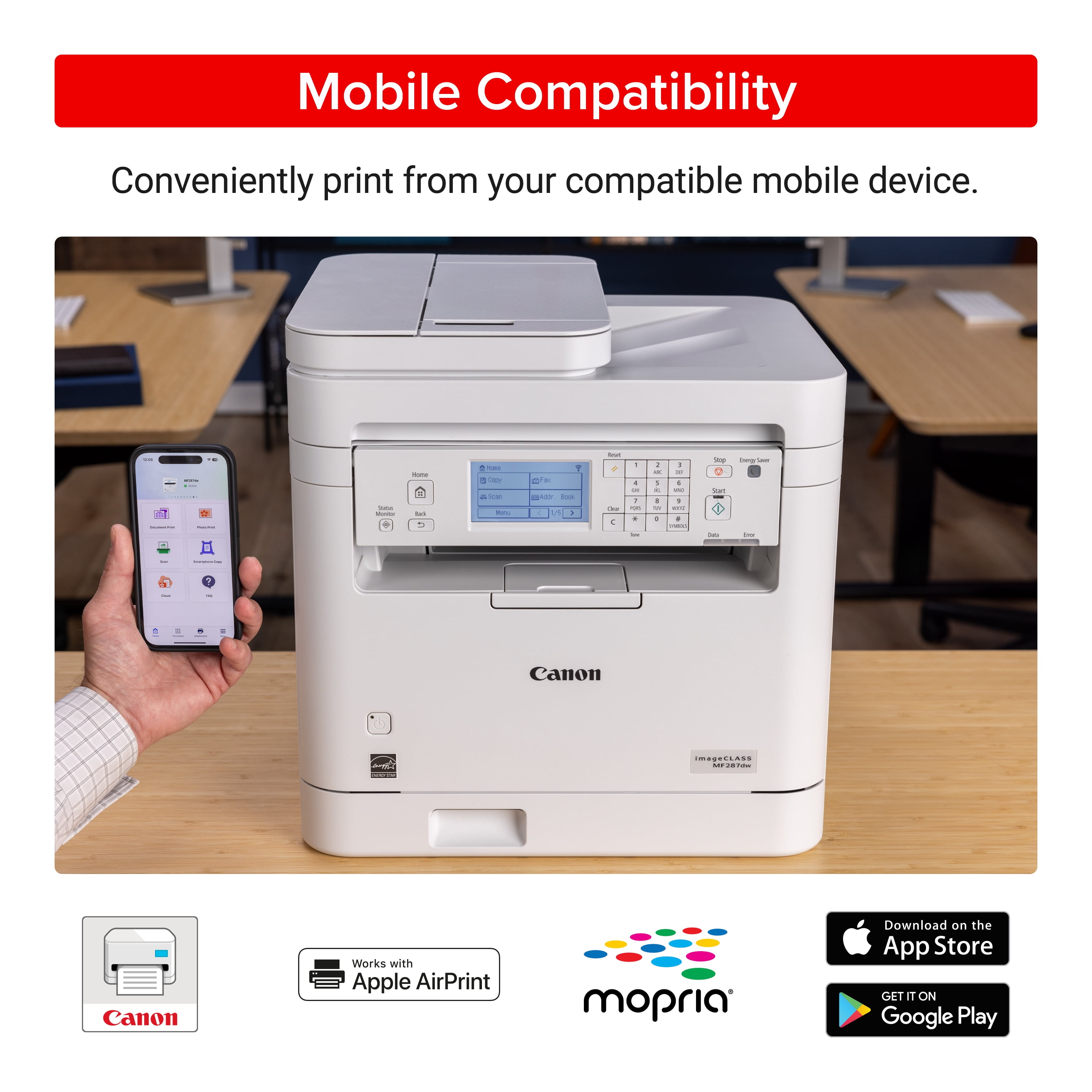 Canon imageCLASS MF287dw - All in One, Wireless, Duplex Laser Printer