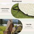 thumbnail image 4 of 2-in-1 Waterproof Picnic Blanket & Tote Bag, Round  Picnic Mat with Oxford Fabric, 3-Layer Foldable Outdoor Blanket with Clip and Stakes for Camping, Grass, Beach, 4 of 8