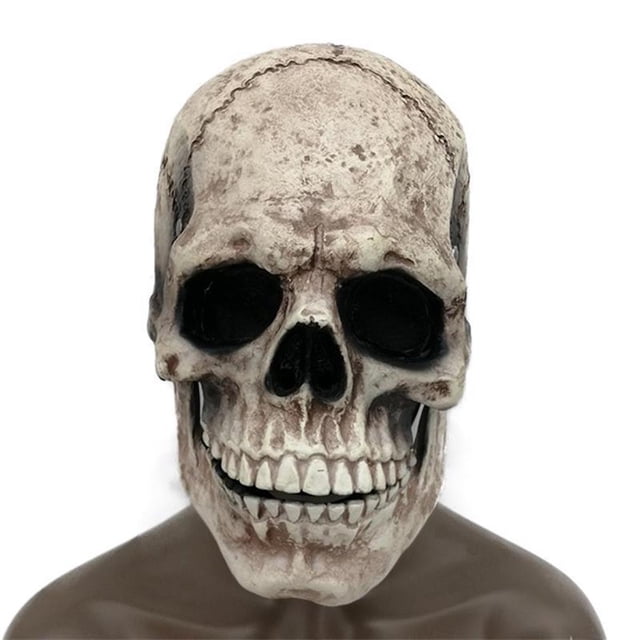Máscara con forma de esqueleto, casco de látex móvil, Cosplay Co