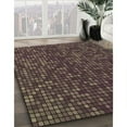 thumbnail image 3 of Ahgly Company Machine Washable Indoor Square Transitional Burgundy Brown Area Rugs, 7' Square, 3 of 7