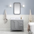 thumbnail image 2 of Water Creation Queen 36" Wood Single Bathroom Vanity in Cashmere Gray & Chrome, 2 of 3