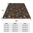 thumbnail image 3 of Honeii BBQ Barbecue Grill Print Fleece Blanket - Throw Blanket for Bed, Sofa, Couch, Camping, and Travel , Microplush Ultra Soft Warm Blanket-40"x30", 3 of 7