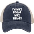 thumbnail image 3 of Funny Hat Im Mike Doing Mike Things Hats Men Dad Cap Fashionable, 3 of 8