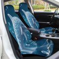 thumbnail image 5 of Sparkling Dolphin Ocean Moonlight Set of 2Pcs Car Seat Covers Easy Clean Automobile Seat Protector Car Interior Accessories, 5 of 6