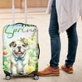 thumbnail image 4 of Bulldog Hello Spring Time Flower Floral Nature Travel Luggage Cover Dog Lover Gifts Idea Suitcase Dust Protective Decor - 02031, 4 of 5