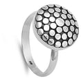 thumbnail image 4 of Round Nugget Circle Wide Retro Ring 925 Sterling Silver Chic Band Jewelry Female Male Unisex Size 8, 4 of 4