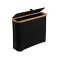 thumbnail image 3 of Organizador de papel higiénico de bambú, contenedor para baño, ahorro de espacio, cesto para papel higiénico, soporte para papel higiénico para Negro, 3 of 8