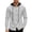 Gray, variant on Men's Waffle Knit Hoodie Button Down Shacket Long Sleeve Colorblock Lightweight Hooded Shirt Jacket with Chest Pocket for Daily Lounge Resort Travel, Khaki, XL