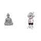 thumbnail image 1 of Escultura de explorador sabio: fusión de Buda mono iluminado y figura de moderna para espacios decorativos., 1 of 8