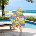 thumbnail image 3 of Yayeee Kids Hooded Towel with Hand Pockets Beach Soft Absorbent Bath Wrap 50 x 23.5 inch, Vibrant Dinosaur, 3 of 5