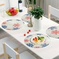 thumbnail image 6 of GZHJMY Christmas Snowflake Round Placemats Set of 1, Non-Slip PVC Table Mats Washable Heat Resistant Place Mats for Kitchen Dining Table Christmas Home Decor, 15.4 Inch Table Mat, 6 of 7