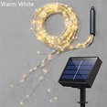 thumbnail image 3 of Guirnalda de luces LED con forma de cascada solar para exteriores, adornos navideños 2024, guirnalda de luces LED impermeables para árbol de Navidad, 3 of 5