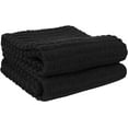 thumbnail image 2 of Royale Collection 100% Combed Terry Cotton, Highly Absorbent, Oversized, Kitchen Towel Set, 28" x 18", 2-Pack, Solid Black, 2 of 8