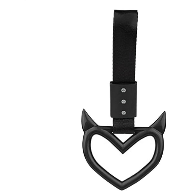 ZOUSSIQI Devil Heart Handle Ring | Devil Heart Design Hand Strap Drift for Car Interior,Novelty Unique Easy Installation Hand Strap Drift for Car, Various Vehicle Models CA919-62868