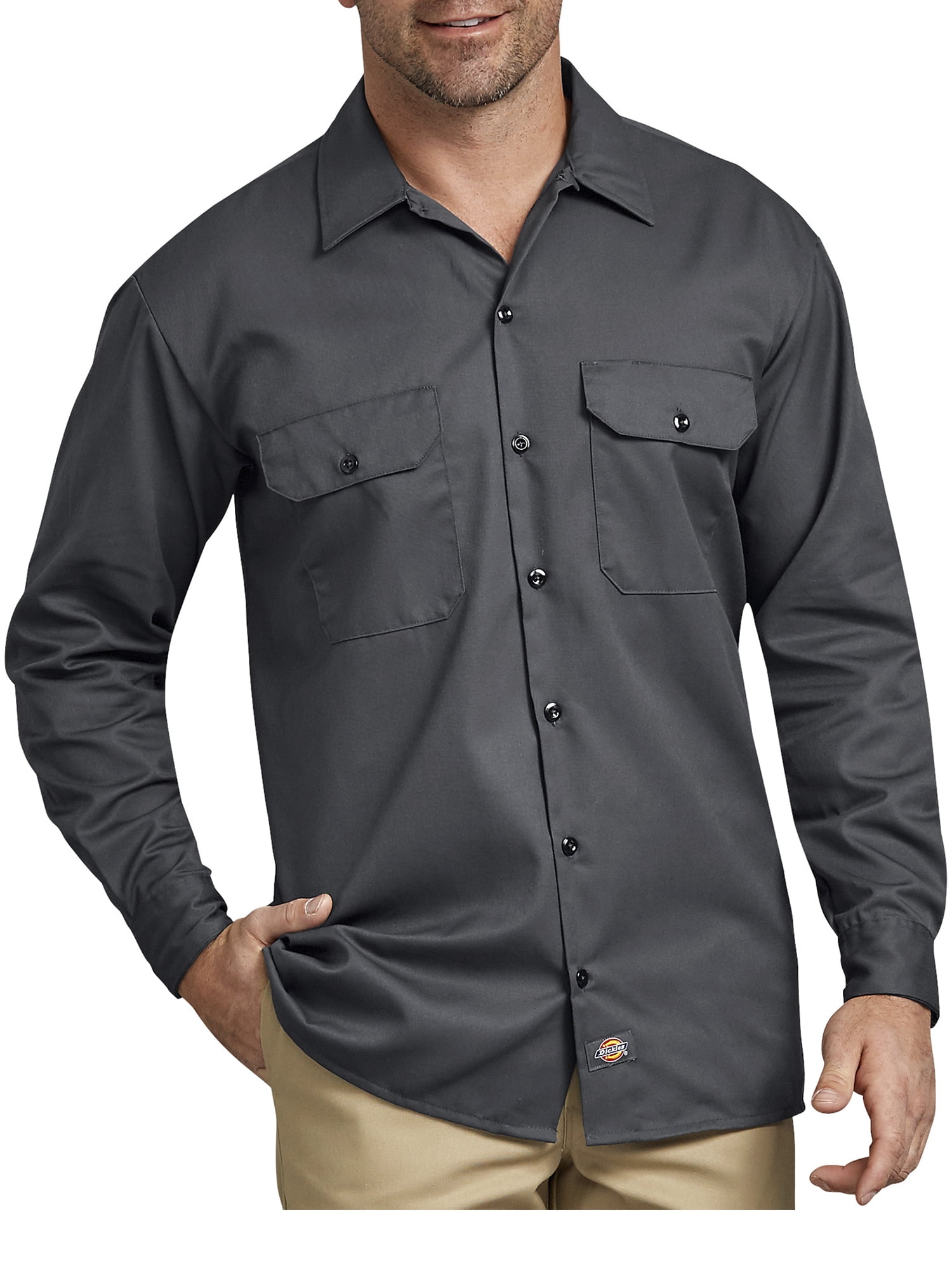 Mens and Men's Fit Long Sleeve Twill Work Shirt - Walmart.com