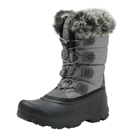 arcticshield women's waterproof memory foam fur winter snow boots