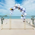 thumbnail image 4 of 3Pcs Metal Stand Wedding Arch Backdrop Stand For Ceremony Party Yard Venue Decor, 4 of 22
