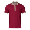 thumbnail image 4 of Sngxgn Men's Short Sleeve Fit Polo Shirt(Red,XL), 4 of 4