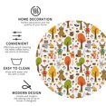 thumbnail image 3 of Lsque Animals Forest Pattern 4" Drink Coasters Set of 4, PVC Leather Absorbent Coasters, Table Coaster Set Decorative Coffee Cup Coasters Housewarming Gift -Round Shape, 3 of 6