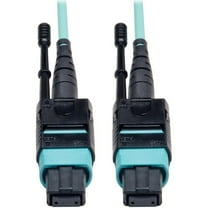 Tripp Lite 5M (16ft) 12 Fiber 40GbE OM3 Plenum-Rated MTP/MPO Patch Cable - Aqua