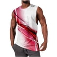 thumbnail image 2 of Men's Cotton Tank Top Casual Workout Sleeveless Shirts Soft Gym Muscle Bodybuilding Tee Hot Pink XL, 2 of 5