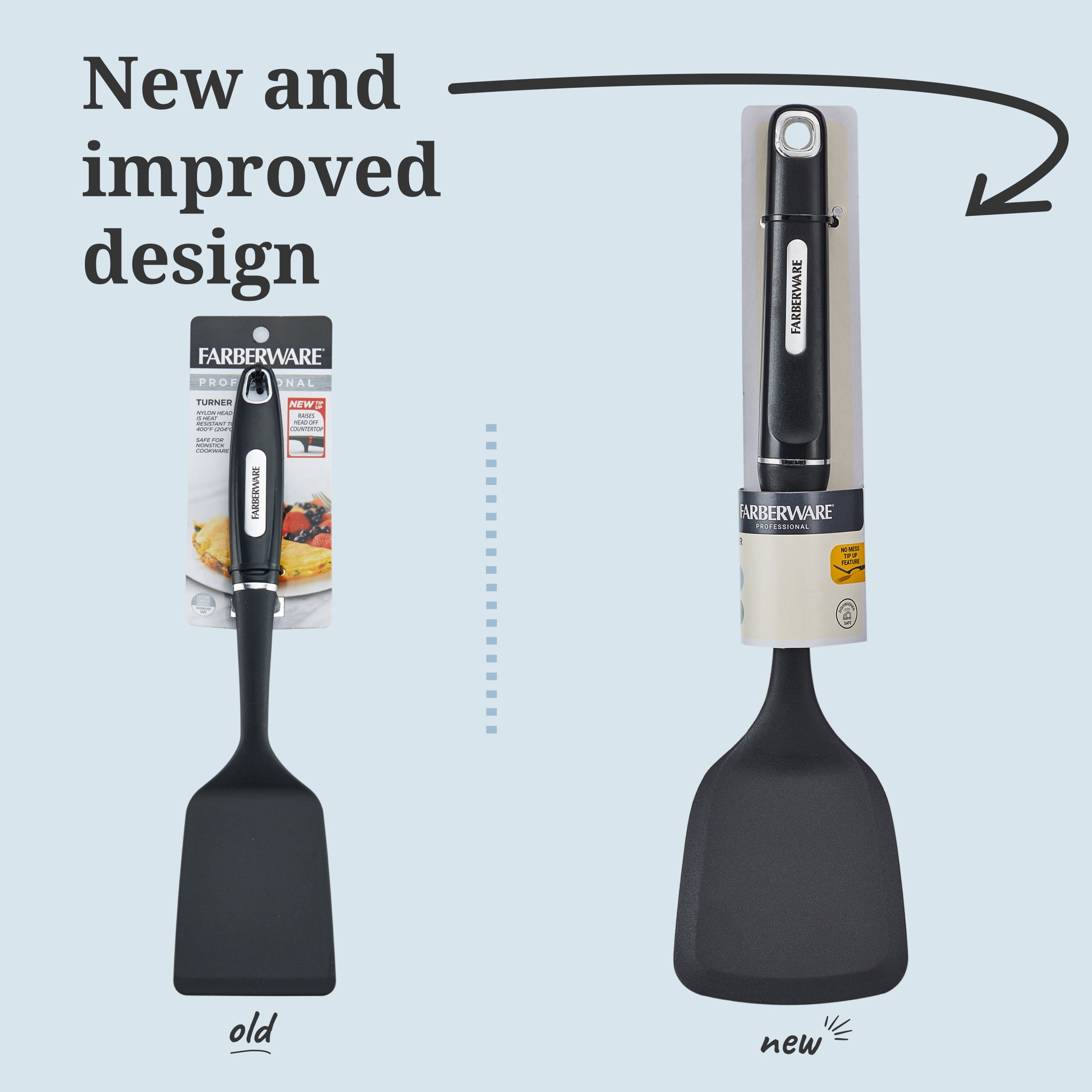 Farberware Professional Nylon Kitchen Spatula Turner, Black