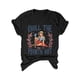 thumbnail image 1 of Blusas de Manga Corta para las Mujeres Divertida Impresión Cuello Redondo Camiseta Vintage, Blusas de Primavera para las Mujeres, 1 of 4