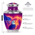 thumbnail image 2 of MUKTIVE Eagle Funeral Urns for Adult Ashes Men - American Flag Urns for Adult Female Ashes - Pink Cremation Urn for Funeral Dad - 10 Inch Large Urn for Grandma, 2 of 7