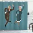 thumbnail image 1 of Ambesonne Retirement Shower Curtain, Elderly Swing Dance, 69"Wx84"L, Multicolor, 1 of 3