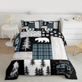 thumbnail image 2 of Homewish Camper Car Rv Bedding Comforter Set,Old Barn Door Twin Comforter Sets,Howling Wolves Silhouette Bedding Set For Boy,Microfiber Bedroom Decor Reversible,2-Piece, 2 of 8