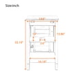 thumbnail image 3 of Harper & Bright Designs 20" Small Bathroom Vanity with Sink, Bathroom Cabinet Freestanding with Adjustable Shelf, Wood Bathroom Storage Cabinet with Door Rack for Narrow Space, White, 3 of 14