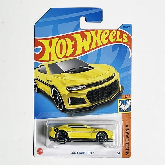 Mattel Hot Wheels 2017 Camaro ZL1 2023 Muscle Mania Play Vehicle, Yellow, 3  Yrs