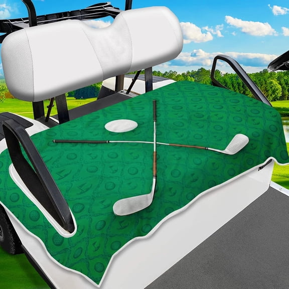 Golf Cart Seat Covers, Universal Fit for EZGO, Club Car, Yamaha 52"x32", 2 Passenger Golf Cart Seat Protector, Durable Washable