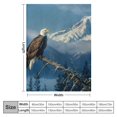 thumbnail image 4 of Orinice Bald Eagle Mountain Wildlife Soft Fleece Blanket for All Seasons, Lightweight Throw Blanket for Living Rooms Sofa Decor, Cow Gifts, Multiple Sizes Available 60x80in, 4 of 6