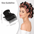 thumbnail image 2 of Hot Roller Clips Hair Curler Claw Clips Replacement Roller Clips for Women (12 Pieces, Black), 2 of 3
