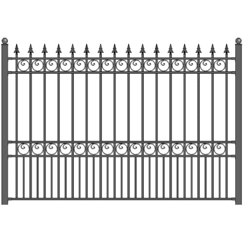 ALEKO Steel Fence LONDON Style 8 x 5 Ft