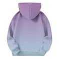 thumbnail image 5 of Hoodies for Girls & Boys Fleece Lined Pullover Long Sleeve Sweatshirts Size 5-15 Teens Trendy Gradient Printed Thermal Warm Athletic Tops with Pocket, 5 of 5