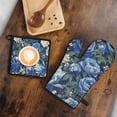 thumbnail image 5 of Pioneer Flower Kitchen Oven Mitt and Pot Holder Sets 2 Pcs for Baking, Cooking and Grilling, Heat Resistant Up To 392 °F, 5 of 7