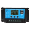 thumbnail image 1 of Contrôleur de Charge Solaire pour Pile au Plomb-Acide 12V 24V Auto 20A, Régulateur PWM, Double Sortie USB 5V, 1 of 1