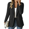 thumbnail image 6 of 2026 Summer Women's Casual Blazer Jacket - Lightweight Fully Lined Classy Work Office Button Suit with Pockets Black XL, 6 of 6